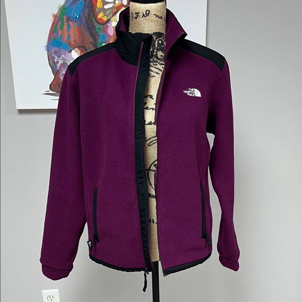 The North Face Plum and Black Fleece Jacket